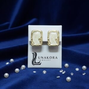 Gold Pearl Minimal Stud Earrings for Women