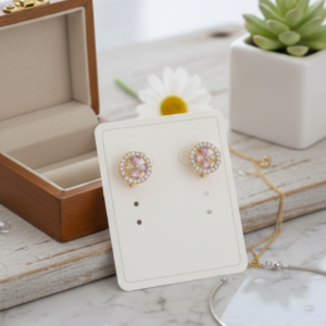 Golden Bloom Crystal Studs