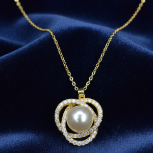 Elegant Pearl Heart Pendant Necklace