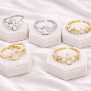 Elegant Floral Adjustable Ring