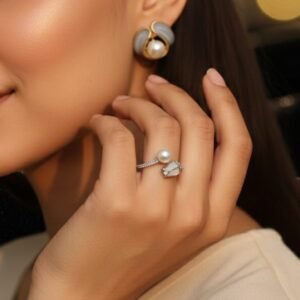 Pearl Bloom Adjustable Ring