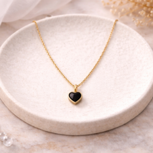 Minimal Heart Charm Gold Chain Necklace